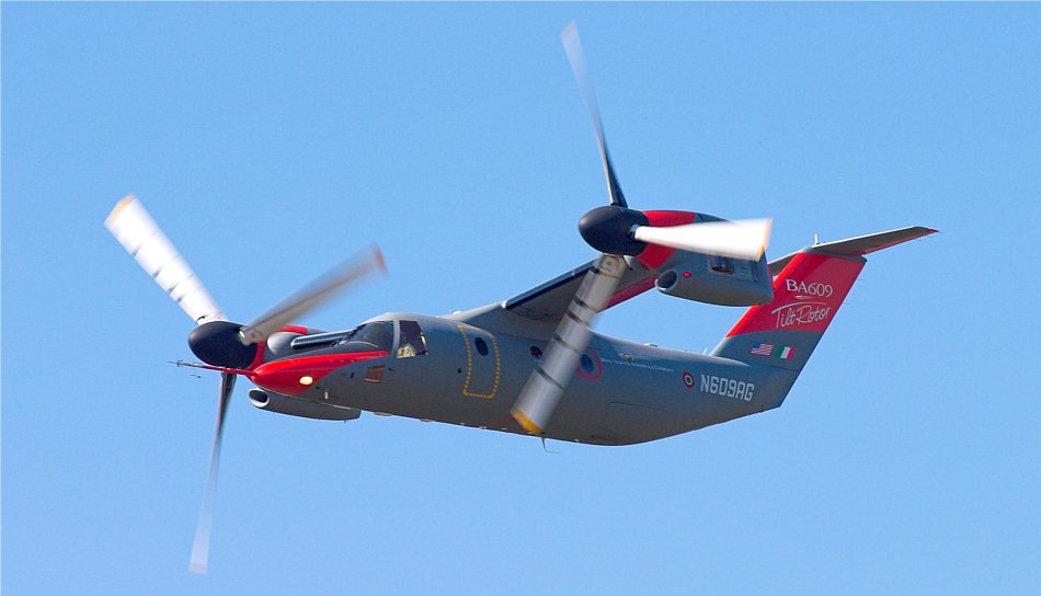 Il convertiplano BA-609 è attulmente l'unico velivolo di questa categoria a volare in Europa ed è oggetto di una joint-venture con l'americana Bell BA-609 in volo