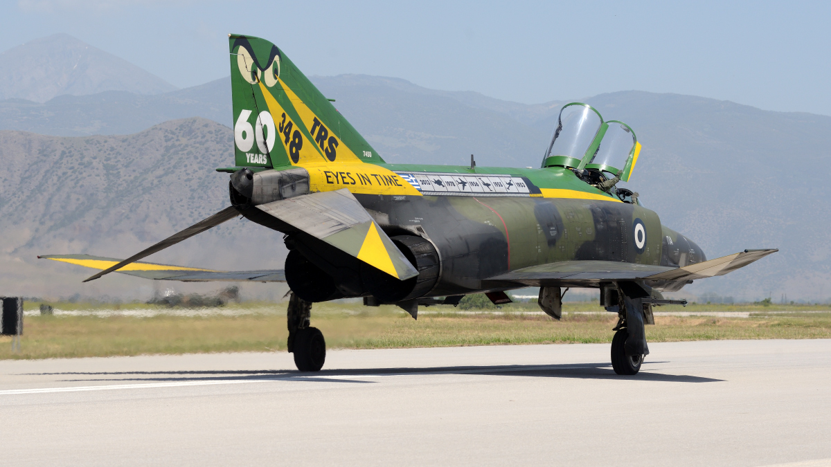 McDonnell Douglas RF-4E Phantom II (7450) showes the 60 years 348 TRS scheme- copyright © Mauro Finati - click for the slideshow