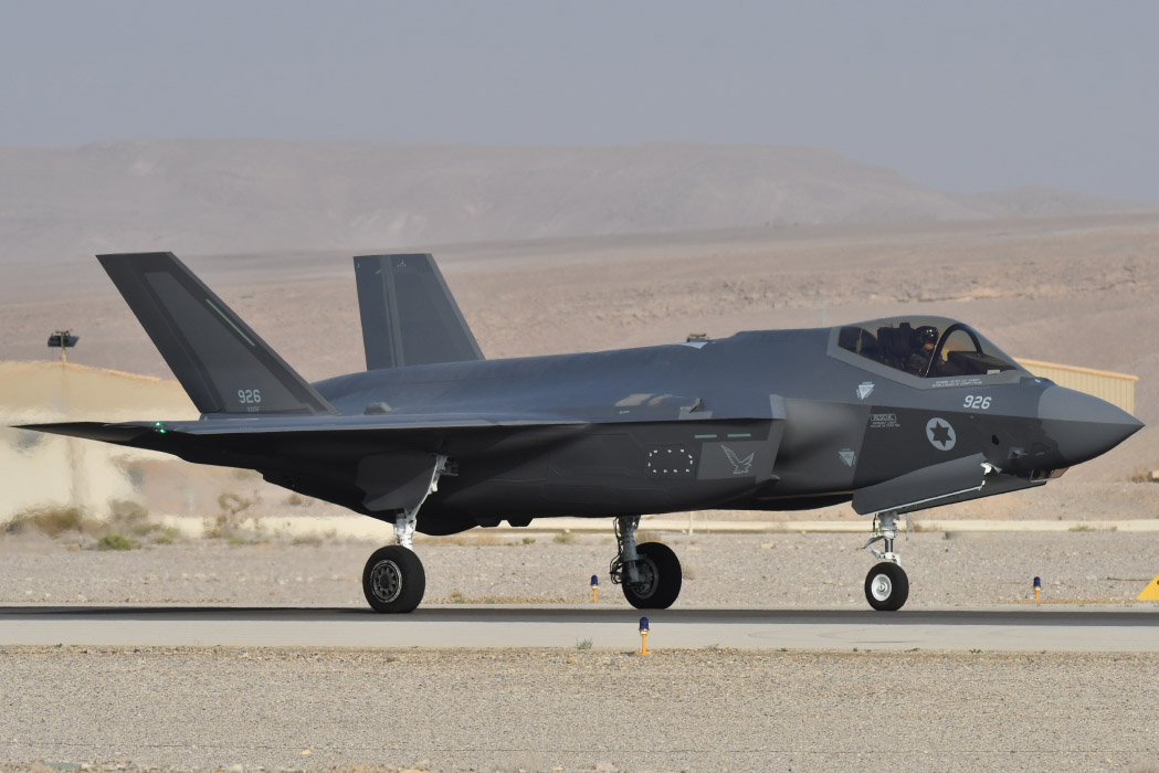Un F-35I Adir dell'Aeronautica Israeliana al rientro da una missione - Ph. Oscar Bernardi Un F-35I Adir dell'Hayl Ha'Avir al rientro da una missione