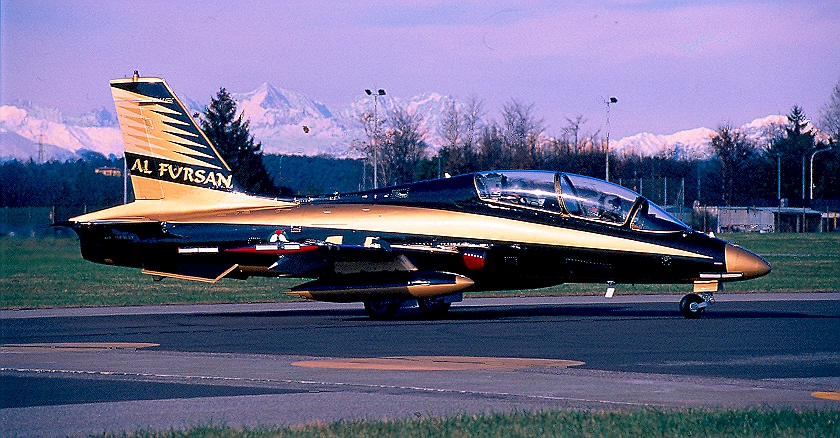 Resplendent in its attractive new colour scheme, MB-339NAT CSX54508 is going to start a test flight from Venegono airfield on November 24, 2010 - ph: Mauro Finati 2010 MB-339NAT CSX54508 AL FURSAN
