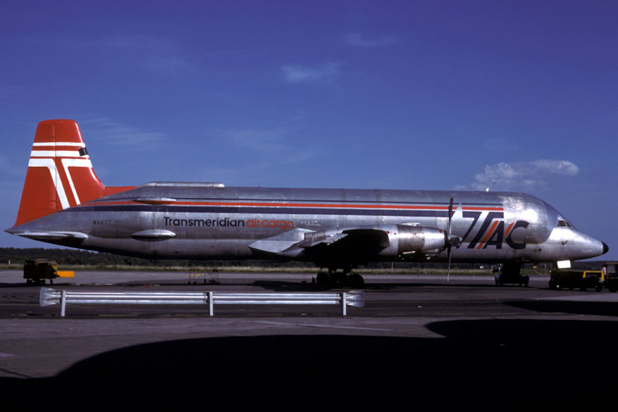 N447T CL-44-O della Transmeridian Air Cargo